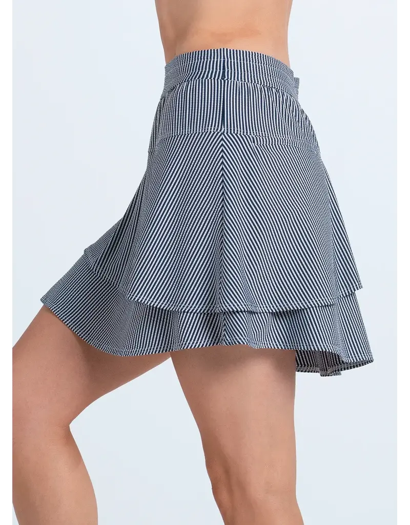 Lucky In Love Lucky in Love Seersucker Flounce Skort Midnight