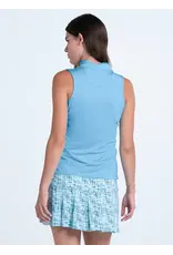 Lucky In Love Lucky in Love Pleated Placket Sleeveless Bset