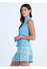 Lucky In Love Lucky in Love Pleated Placket Sleeveless Bset