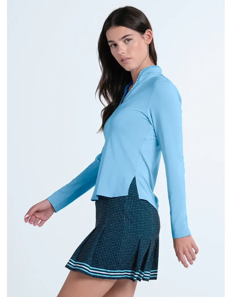 Lucky In Love Lucky in Love Pleated Neck Long Sleeve Bset