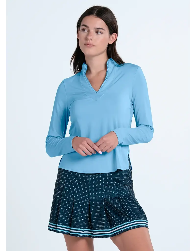 Lucky In Love Lucky in Love Pleated Neck Long Sleeve Bset