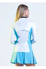 Lucky In Love Lucky in Love Zip Drive Quarter Zip Long Sleeve White