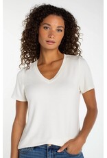 Liverpool Los Angeles Liverpool Short Sleeve V-neck Knit Tee