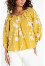 Liverpool Los Angeles Liverpool 3/4 Sleeve Woven Top