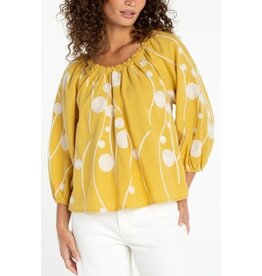 Liverpool Los Angeles Liverpool 3/4 Sleeve Woven Top