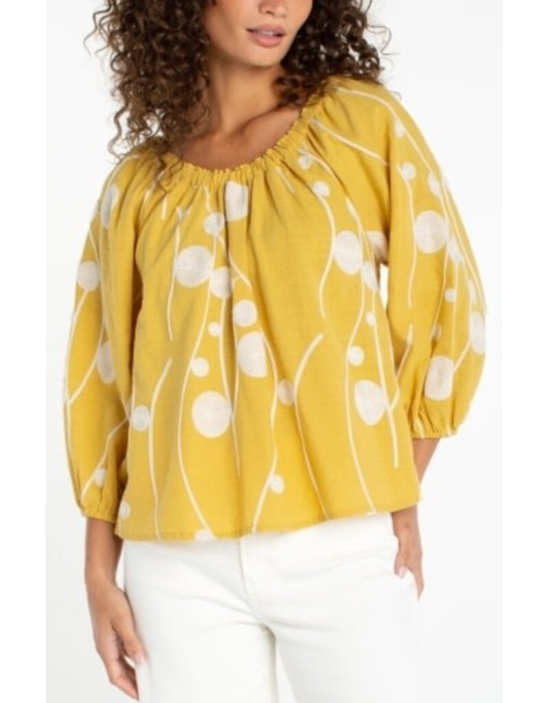 Liverpool Los Angeles Liverpool 3/4 Sleeve Woven Top