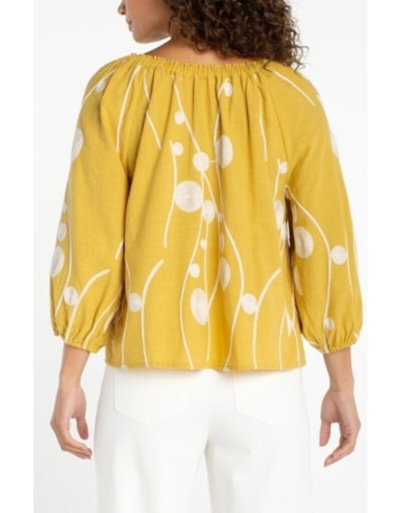 Liverpool Los Angeles Liverpool 3/4 Sleeve Woven Top