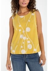 Liverpool Los Angeles Liverpool Sleeveless Button Back Woven Top