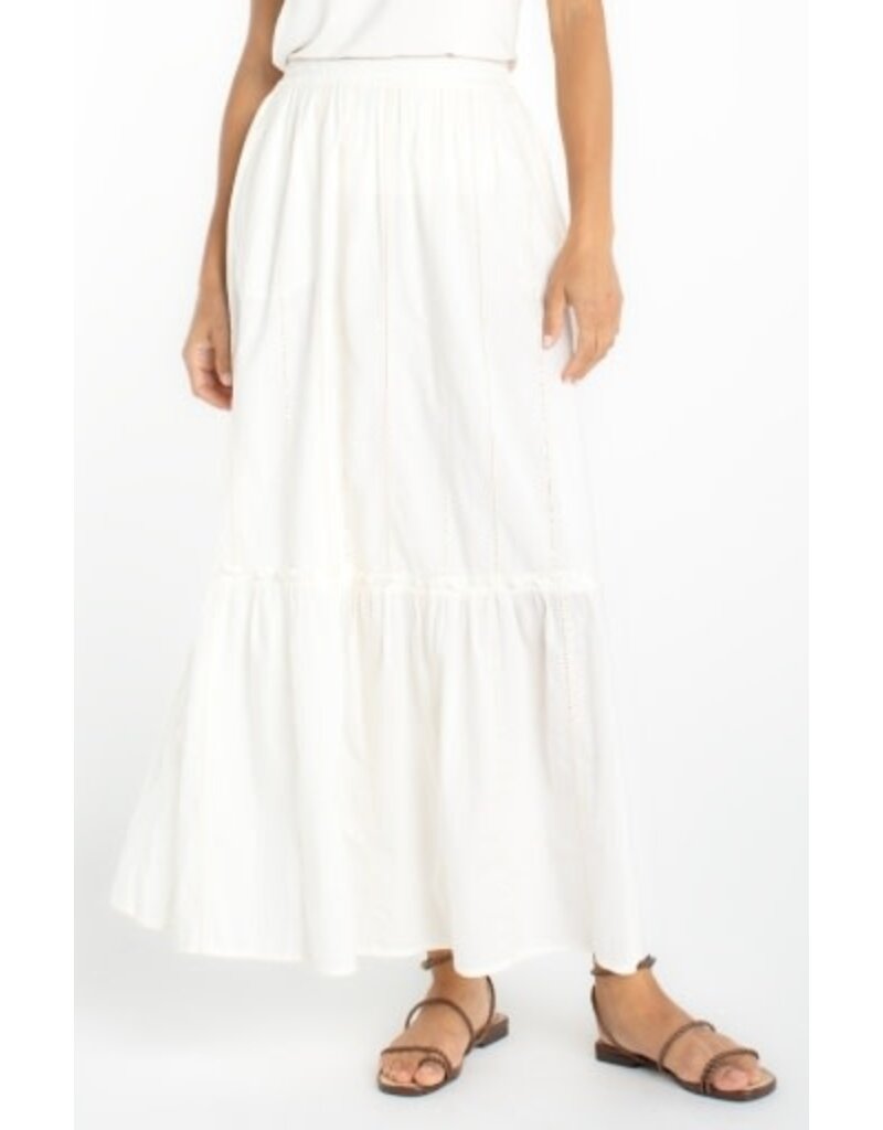 Liverpool Los Angeles Liverpool Tiered Woven Pull On Maxi Skirt
