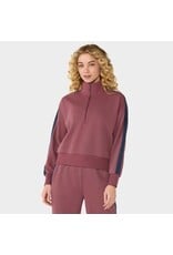 Thirty Three Threads Tavi Terry Half Zip Pullover Deep Ember Navy