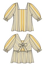 Liverpool Los Angeles Liverpool Half Sleeve Square Neck Tie Back Woven Top