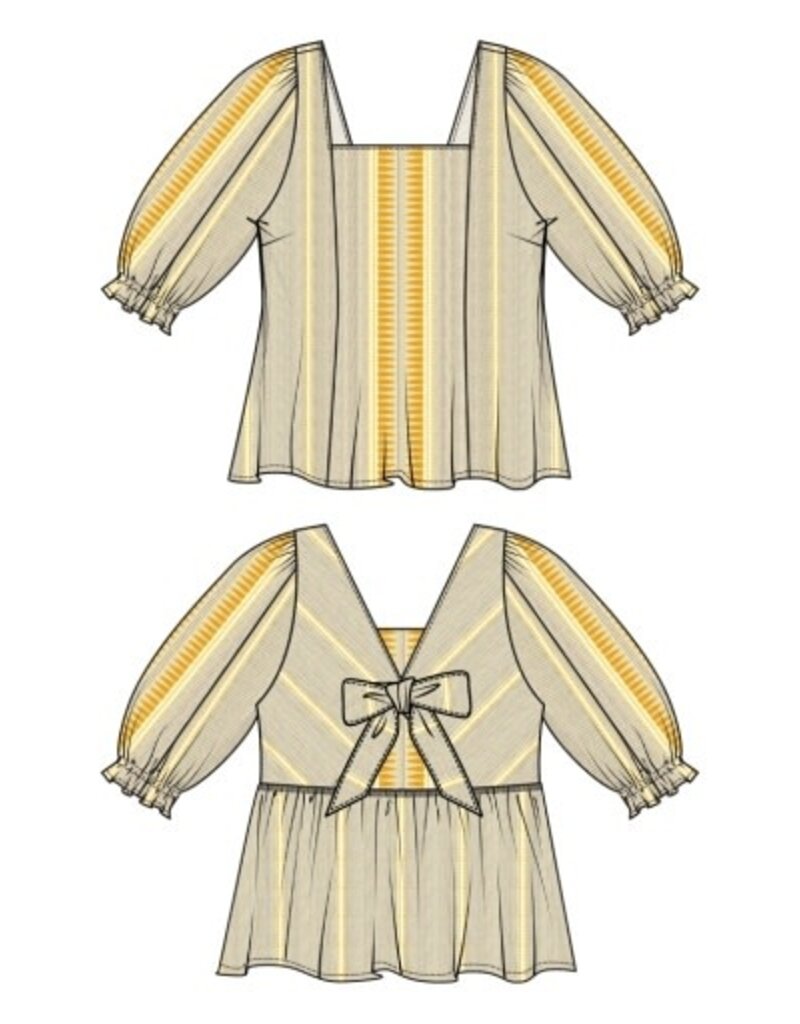 Liverpool Los Angeles Liverpool Half Sleeve Square Neck Tie Back Woven Top