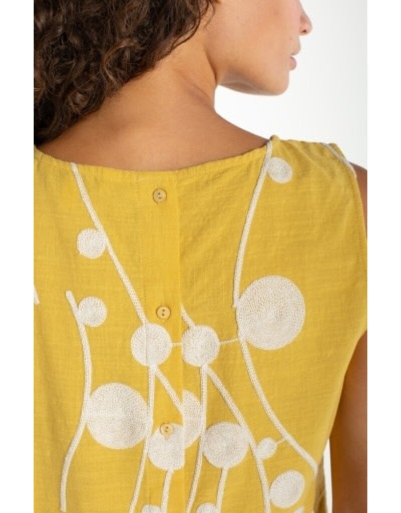 Liverpool Los Angeles Liverpool Sleeveless Button Back Woven Top