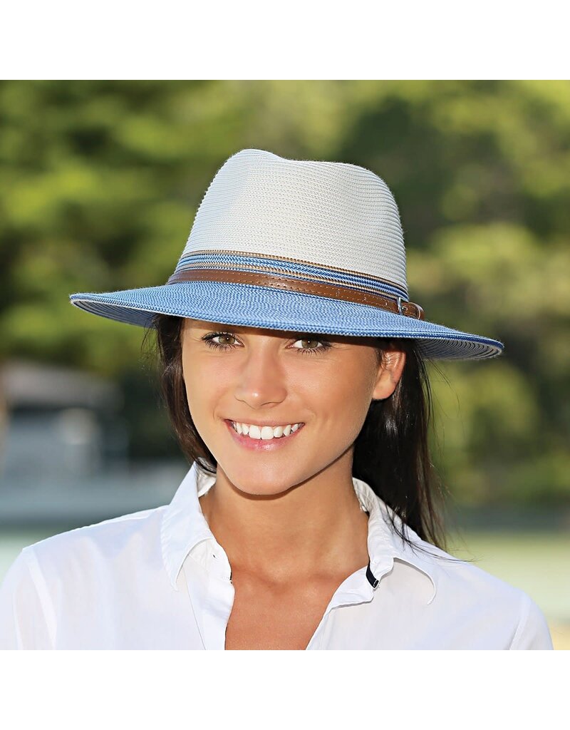 Wallaroo Hat Company Wallaroo Kristy Hat Ivory/Ice Blue