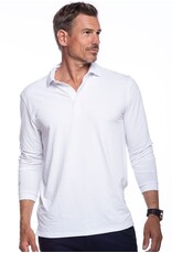 IBKul IBKul Solid Long Sleeve Polo White