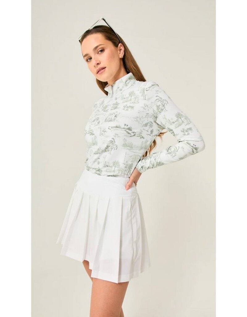 GGblue GGblue Georgia Ice Long Sleeve Mock Country Club Toile