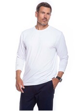IBKul IBKul Solid Long Sleeve Crew White