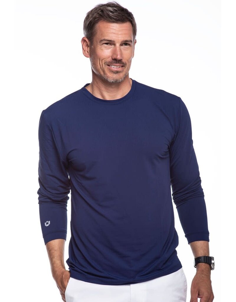 IBKul IBKul Solid Long Sleeve Crew Ink