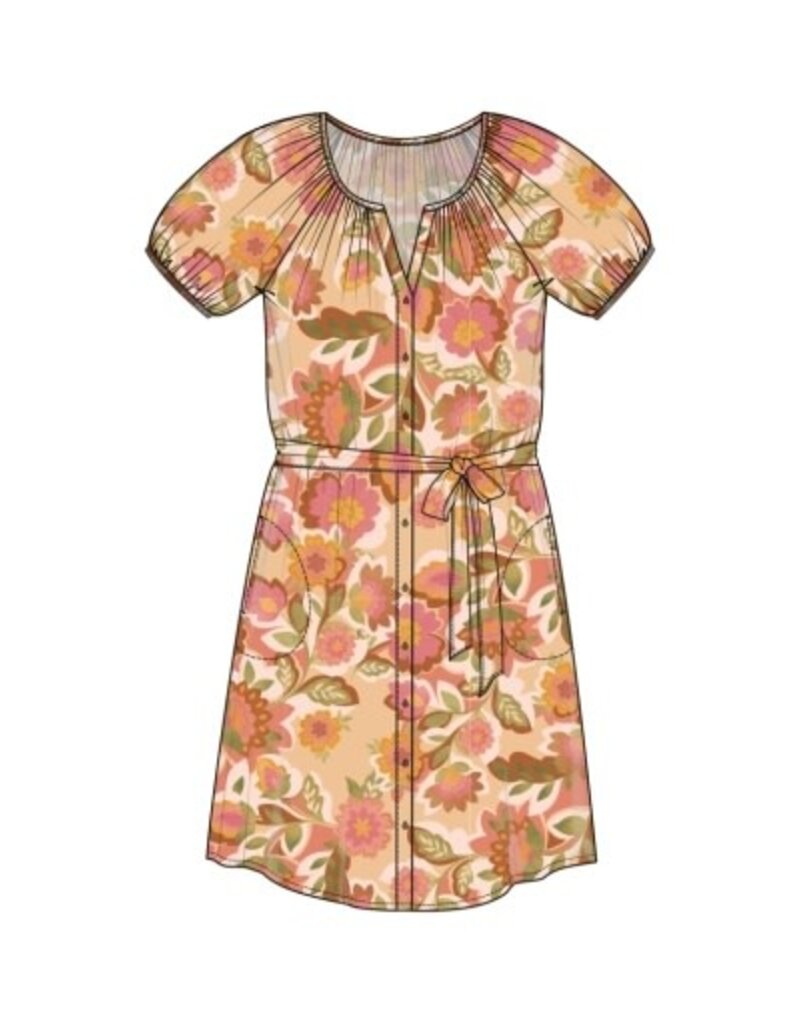 Liverpool Los Angeles Liverpool Short Sleeve Shirred Button Front Woven Dress
