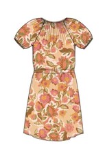 Liverpool Los Angeles Liverpool Short Sleeve Shirred Button Front Woven Dress