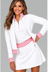 GGblue GGBlue Active Track Jacket White Cabana Pink