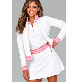 GGblue GGBlue Active Track Jacket White Cabana Pink