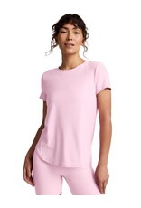 Beyond Yoga Beyond Yoga Featherweight On the Down Low Tee Frosty Pink Heather
