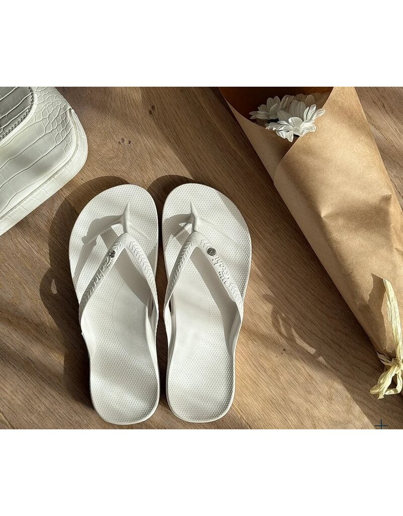 Archies Archies Arch Support Flip Flop Crystal White