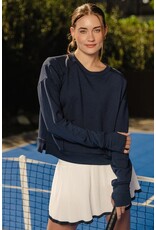 Thrive Societe Thrive Societe Elevate Knit Pullover Mood Indigo