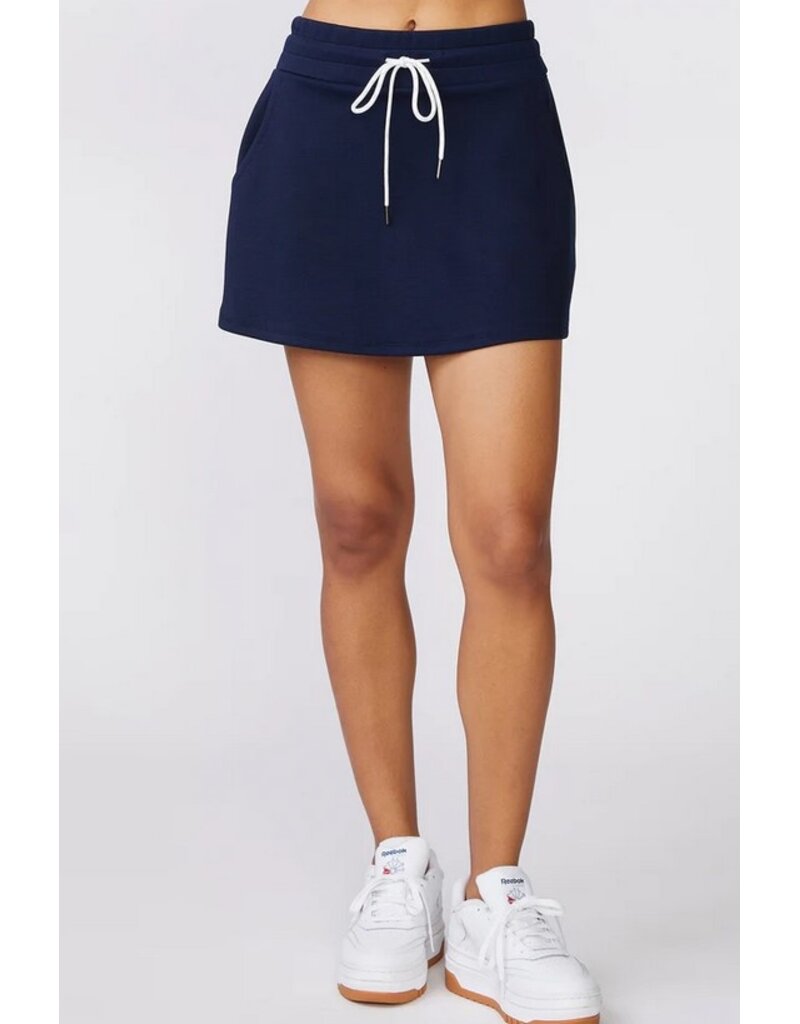 Thrive Societe Thrive Societe Pull On Scuba Skort Mood Indigo