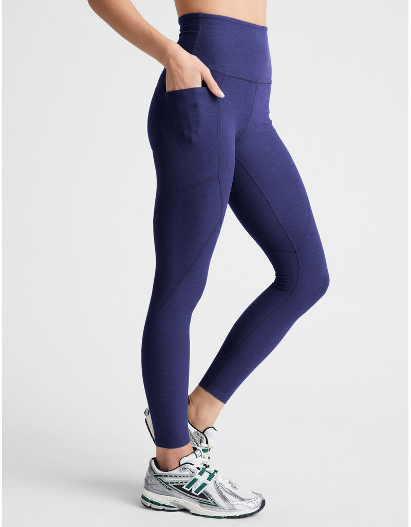 Beyond Yoga Beyond Yoga Spacedye Go Pocket Midi Legging Marine Blue Heather