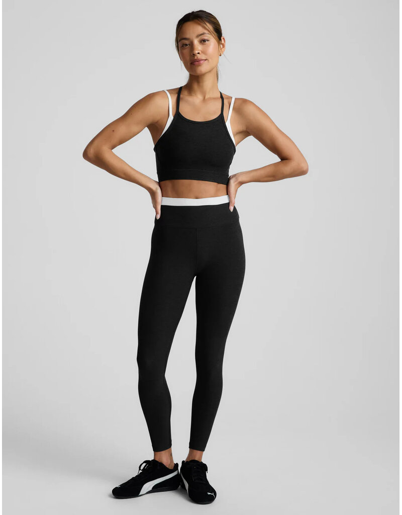 Beyond Yoga Beyond Yoga Spacedye Layered High Waisted Midi Legging Darkest Night