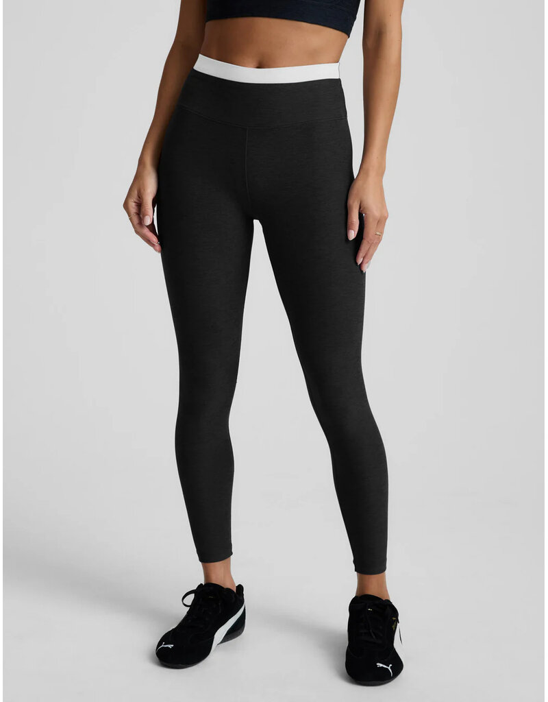 Beyond Yoga Beyond Yoga Spacedye Layered High Waisted Midi Legging Darkest Night