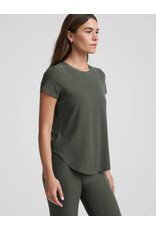Beyond Yoga Featherweight On the Down Low Tee Dusty Forest Heather