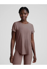Beyond Yoga Beyond Yoga Featherweight On the Down Low Tee Rosey Taupe Heather