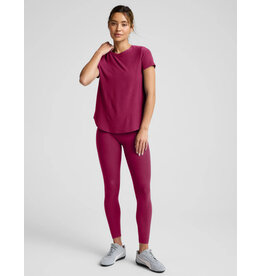 Beyond Yoga Beyond Yoga Featherweight On the Down Low Tee Sangria Heather