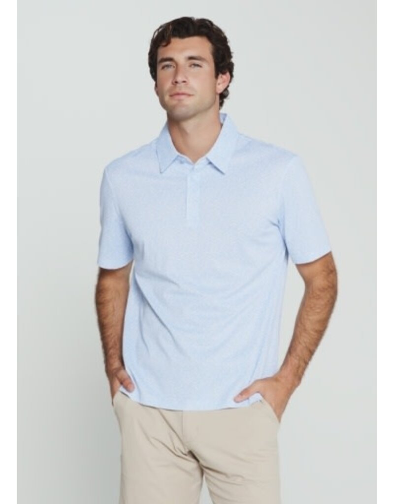 7 Diamonds 7Diamonds Aires Short Sleeve Polo Light Blue