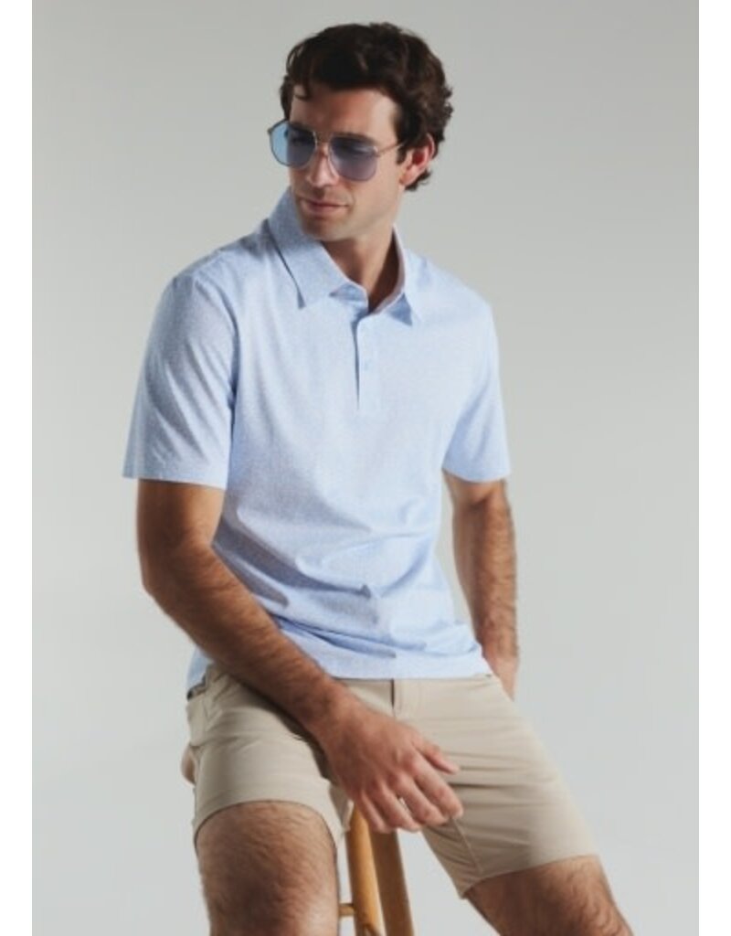 7 Diamonds 7Diamonds Aires Short Sleeve Polo Light Blue