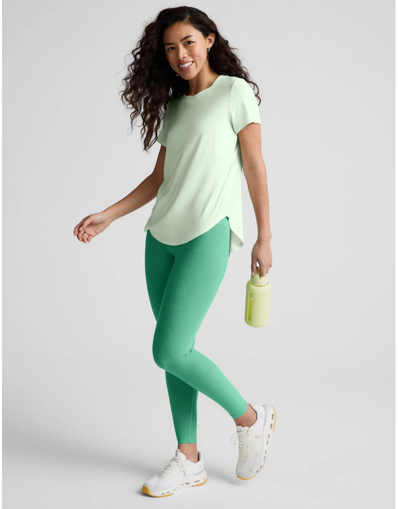 Beyond Yoga Beyond Yoga Featherweight On the Down Low Tee Airy Green Heather