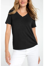 Liverpool Los Angeles Liverpool Short Sleeve V-neck Knit Tee