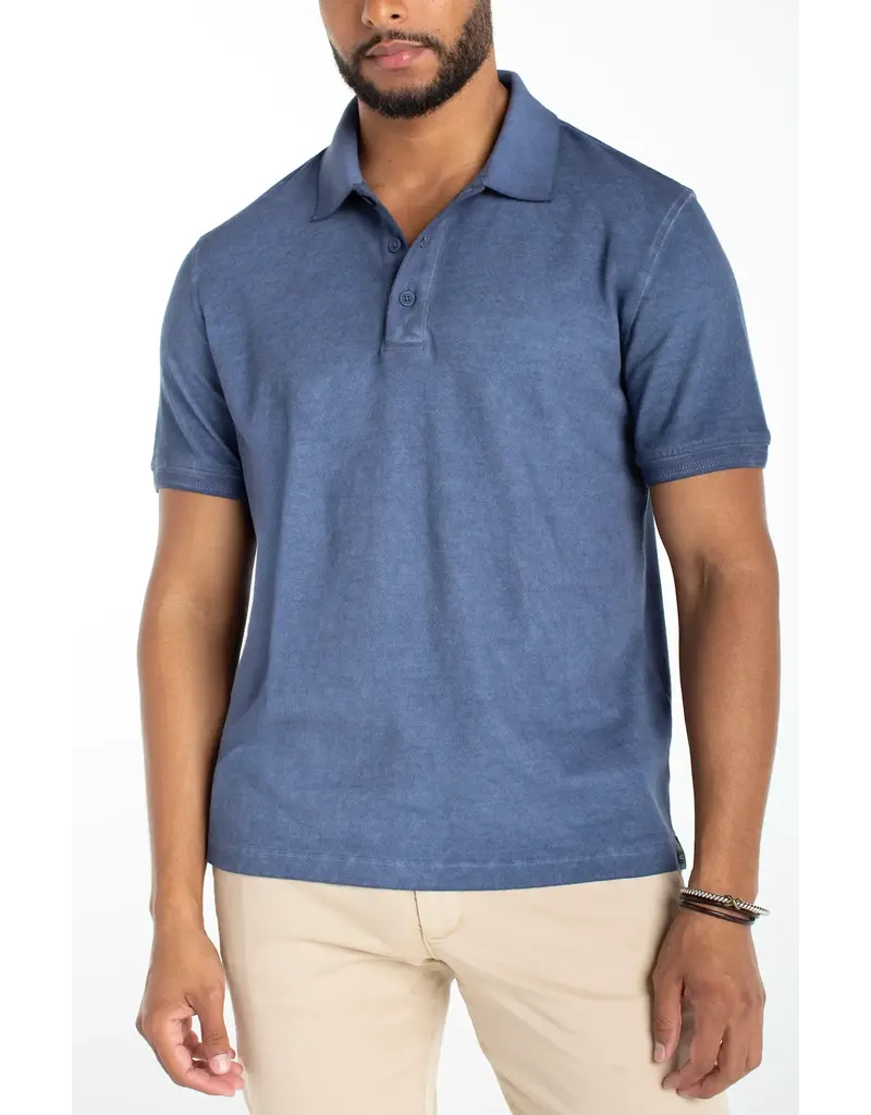 Liverpool Los Angeles Liverpool Novelty Rib Polo Blue Indigo