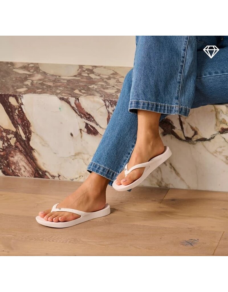 Archies Archies Arch Support Flip Flop Crystal White