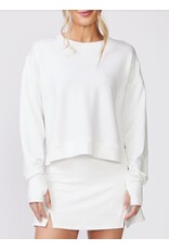 Thrive Societe Thrive Societe Elevate Knit Pullover White