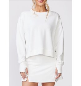 Thrive Societe Thrive Societe Elevate Knit Pullover White