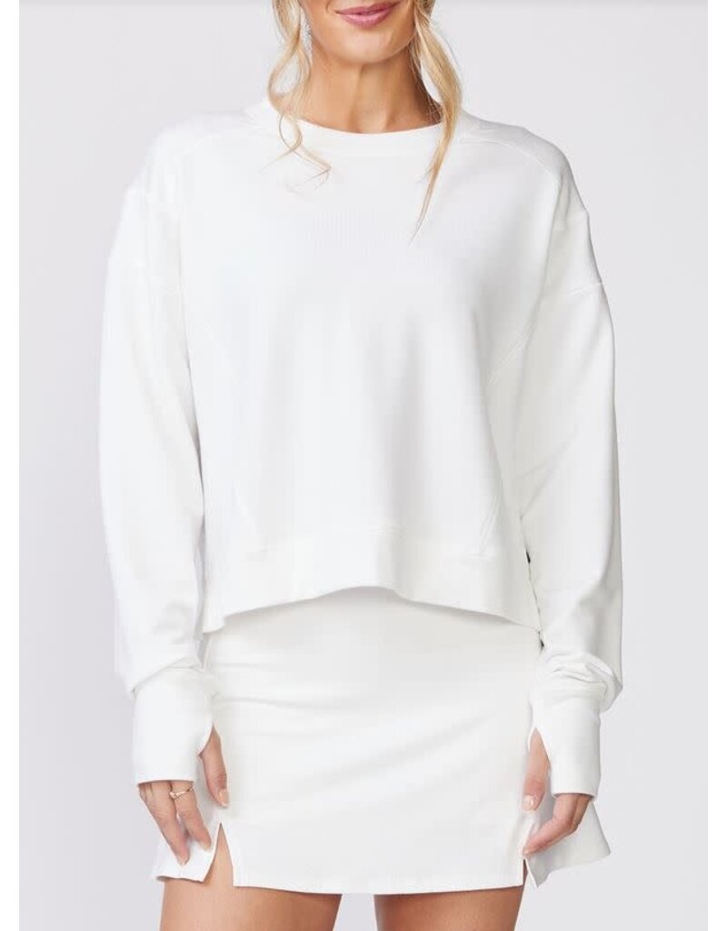 Thrive Societe Thrive Societe Elevate Knit Pullover White