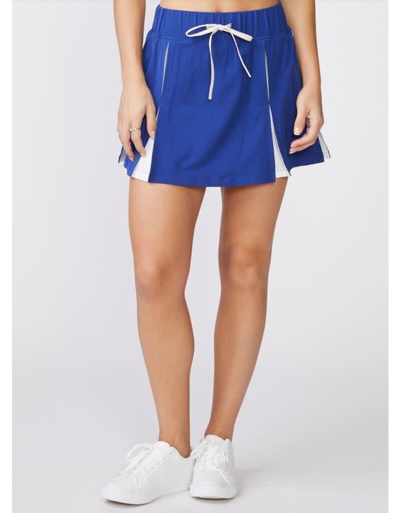 Thrive Societe Thrive Societe Pop Color Pleated Skort Night Sky