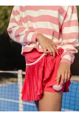 Thrive Societe Thrive Societe Asymmetric Tennis Skort Solar Pink