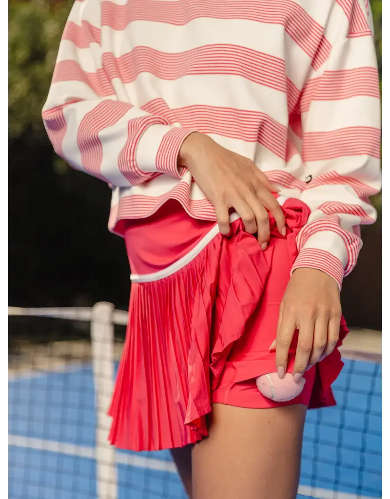 Thrive Societe Thrive Societe Asymmetric Tennis Skort Solar Pink