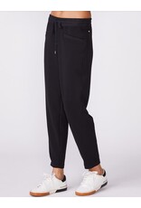 Thrive Societe Thrive Societe Luxe Waffle Mix Taper Pant Black