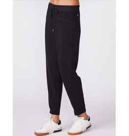Thrive Societe Thrive Societe Luxe Waffle Mix Taper Pant Black